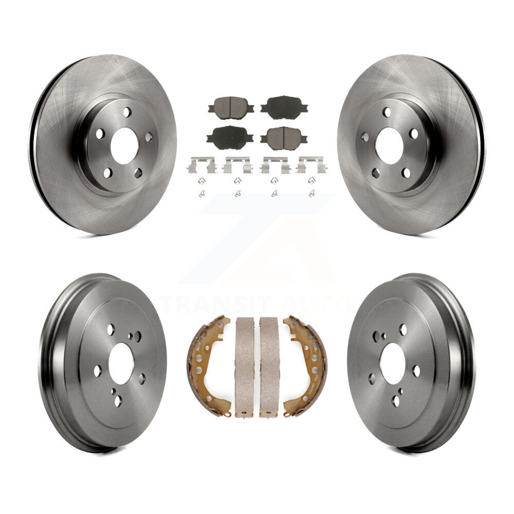 Front Rear Disc Brake Rotors Ceramic Pads And Drum Kit For Toyota Celica K8C-102543