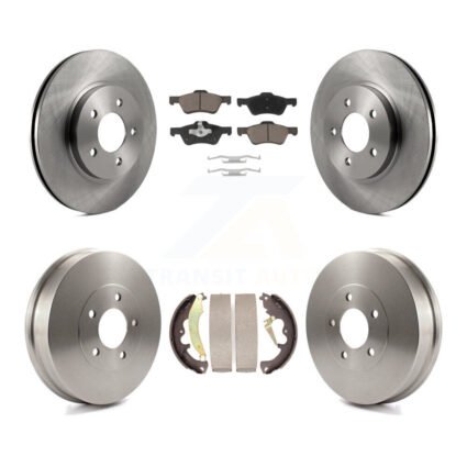 Front Rear Brake Rotor Ceramic Pad Drum Kit For Ford Escape Mazda Tribute Mercury Mariner K8C-102548