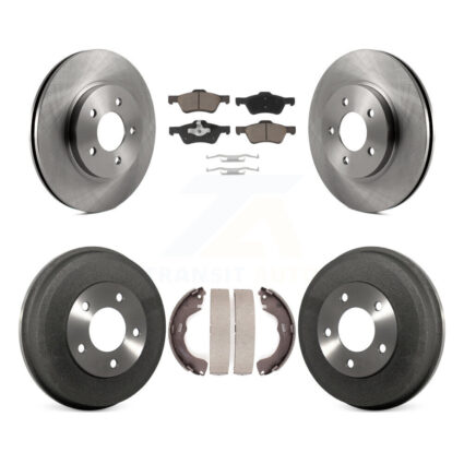 Front Rear Brake Rotor Ceramic Pad Drum Kit For Ford Escape Mazda Tribute Mercury Mariner K8C-102549