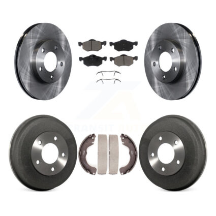 Front Rear Brake Rotor Ceramic Pad Drum Kit For Ford Escape Mazda Tribute Mercury Mariner K8C-102550