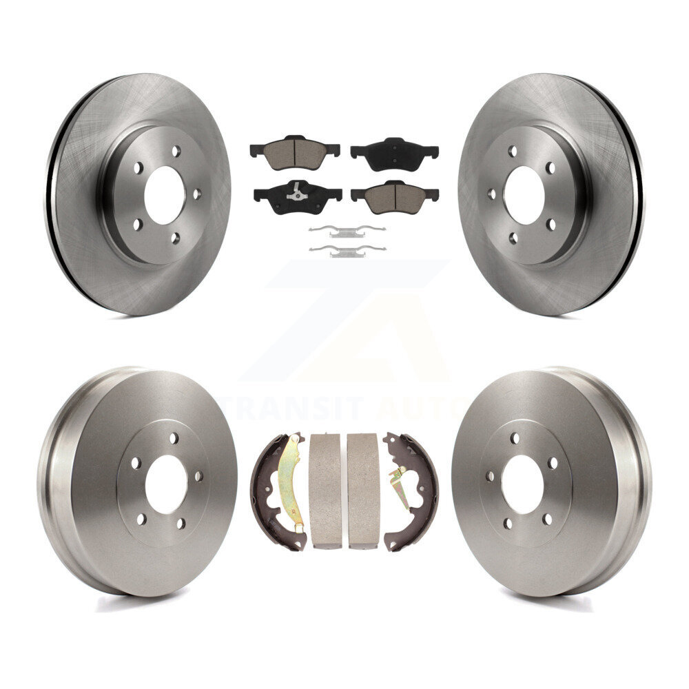 Front Rear Disc Brake Rotors Ceramic Pads And Drum Kit For Ford Escape Mercury Mariner K8C-102551