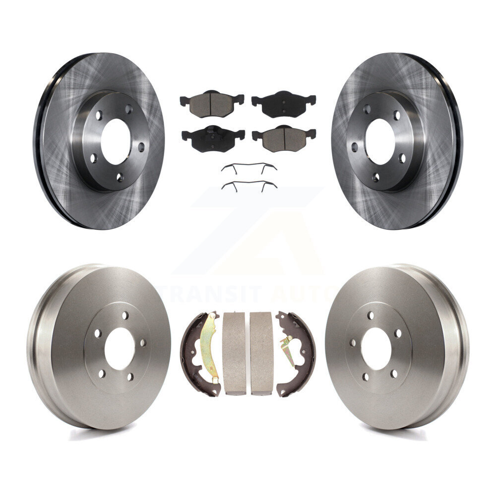 Front Rear Brake Rotor Ceramic Pad Drum Kit For Ford Escape Mercury Mariner From 01/08/07 K8C-102552