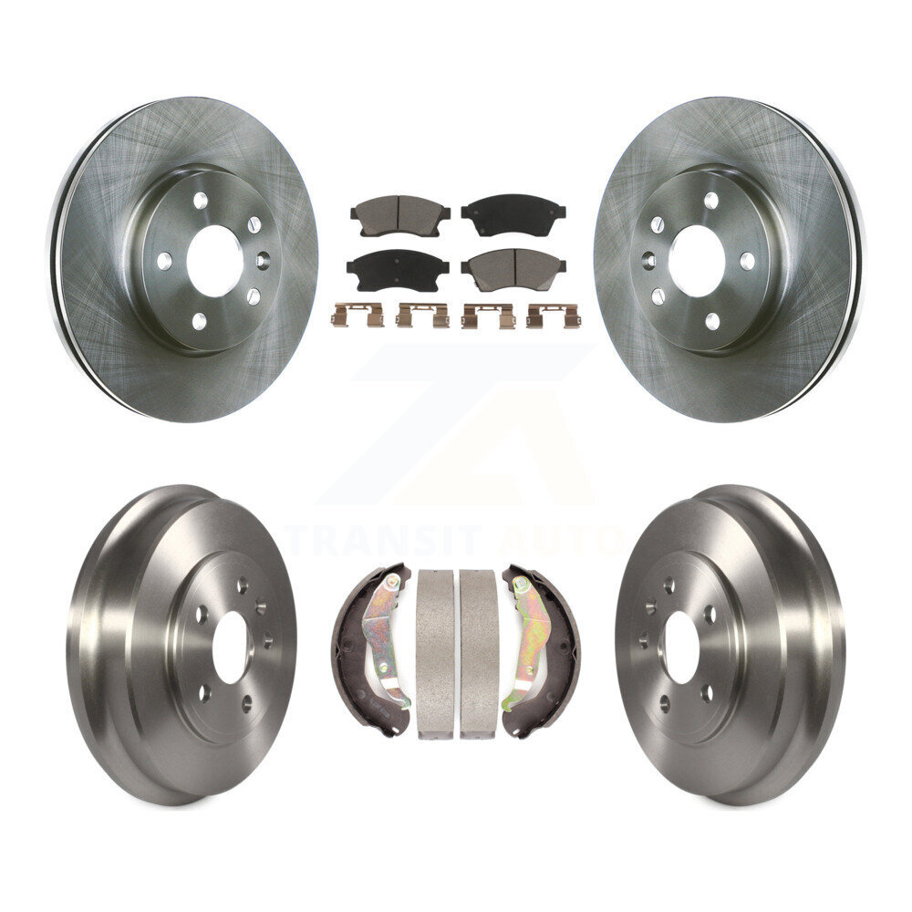 Front Rear Disc Brake Rotors Ceramic Pads And Drum Kit For Chevrolet Sonic K8C-102555