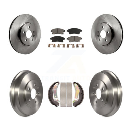 Front Rear Disc Brake Rotors Ceramic Pads And Drum Kit For 2013-2014 Chevrolet Sonic RS K8C-102556