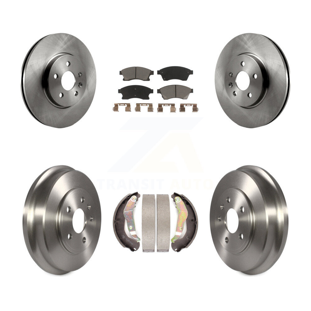 Front Rear Disc Brake Rotors Ceramic Pads And Drum Kit For 2013-2014 Chevrolet Sonic RS K8C-102556