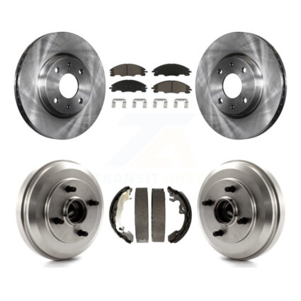 Front Rear Disc Brake Rotors Ceramic Pads And Drum Kit For 2009-2011 Ford Focus K8C-102558