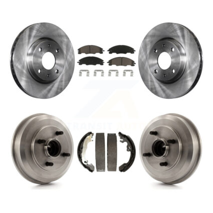 Front Rear Brake Rotors Ceramic Pad & Drum Kit For 2008 Ford Focus Wheel Bearing Included K8C-102559