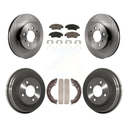 Front Rear Disc Brake Rotors Ceramic Pads And Drum Kit For Honda Fit K8C-102560
