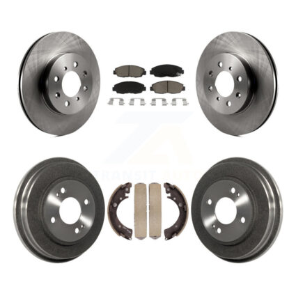 Front Rear Disc Brake Rotors Ceramic Pads And Drum Kit For Honda Civic K8C-102562