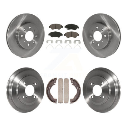 Front Rear Disc Brake Rotors Ceramic Pads And Drum Kit For 2015-2020 Honda Fit K8C-102564