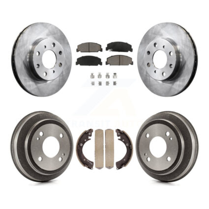 Front Rear Disc Brake Rotors Ceramic Pads And Drum Kit For Honda Civic K8C-102565