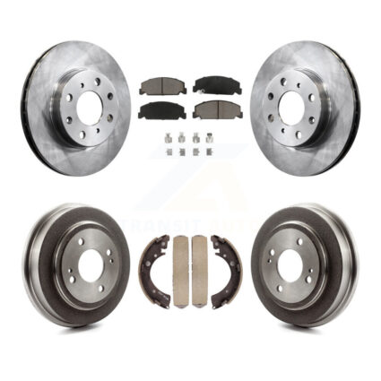 Front Rear Disc Brake Rotors Ceramic Pads And Drum Kit For Honda Civic K8C-102566