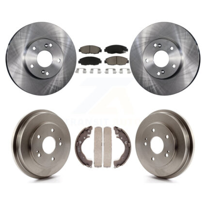 Front Rear Disc Brake Rotors Ceramic Pads And Drum Kit For 2011 Honda Civic GX K8C-102567