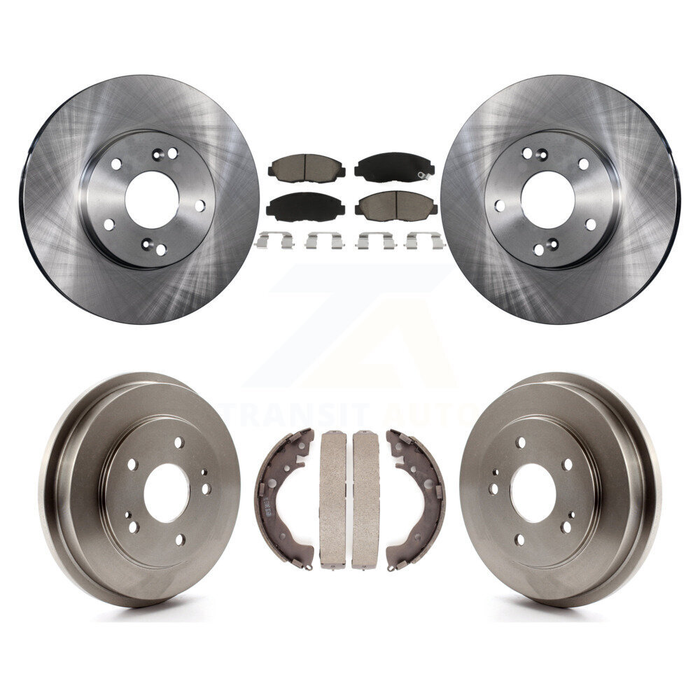 Front Rear Disc Brake Rotors Ceramic Pads And Drum Kit For 2011 Honda Civic GX K8C-102567