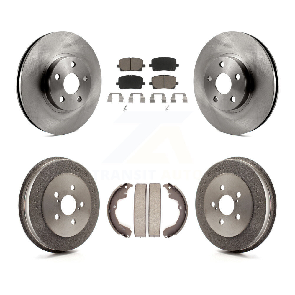 Front Rear Disc Brake Rotors Ceramic Pads And Drum Kit For Toyota Matrix Pontiac Vibe K8C-102574