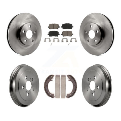 Front Rear Disc Brake Rotors Ceramic Pads And Drum Kit For Toyota Corolla K8C-102576