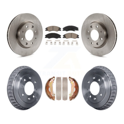 Front Rear Disc Brake Rotors Ceramic Pads And Drum Kit For 2007-2009 Kia Spectra K8C-102577