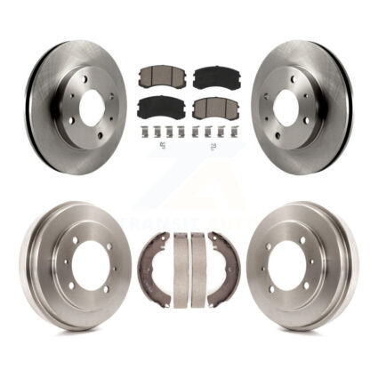 Front Rear Disc Brake Rotors Ceramic Pads And Drum Kit For Mitsubishi Lancer K8C-102581
