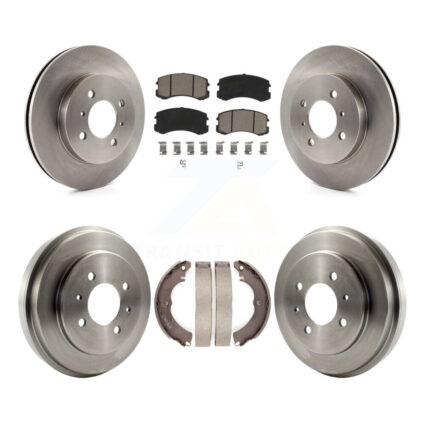 Front Rear Disc Brake Rotors Ceramic Pads And Drum Kit For Mitsubishi Lancer K8C-102582