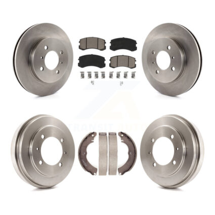 Front Rear Disc Brake Rotors Ceramic Pads And Drum Kit For Mitsubishi Lancer ES K8C-102583