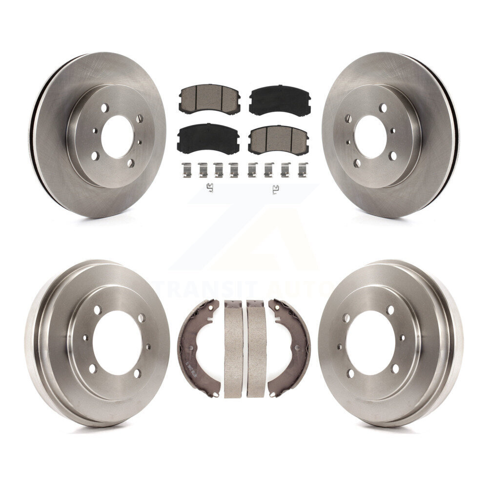 Front Rear Disc Brake Rotors Ceramic Pads And Drum Kit For Mitsubishi Lancer ES K8C-102583