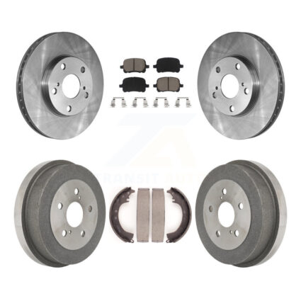 Front Rear Disc Brake Rotors Ceramic Pads And Drum Kit For 1999-2001 Toyota Solara 2.2L K8C-102584