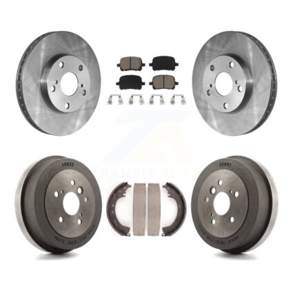 Front Rear Disc Brake Rotors Ceramic Pads And Drum Kit For 2002-2003 Toyota Solara 2.4L K8C-102585
