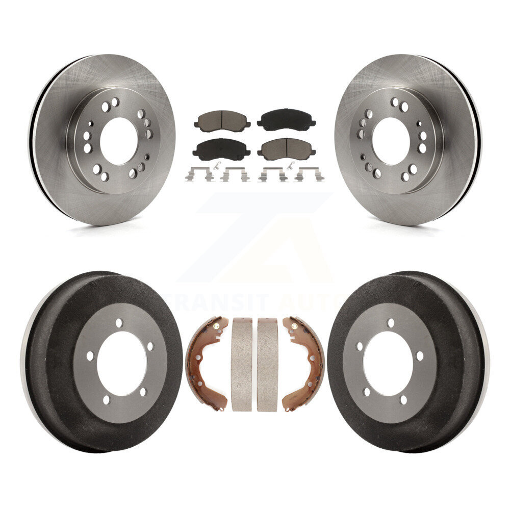 Front Rear Brake Rotor Ceramic Pad Drum Kit For Mitsubishi Eclipse Galant From 06/01 2.4L K8C-102587