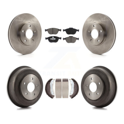 Front Rear Disc Brake Rotors Ceramic Pads And Drum Kit For 2010-2013 Ford Transit Connect K8C-102589