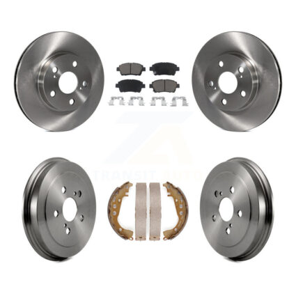 Front Rear Disc Brake Rotors Ceramic Pads And Drum Kit For 2004-2008 Toyota Prius K8C-102600