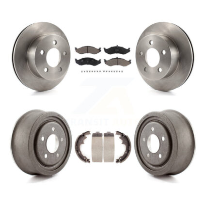 Front Rear Disc Brake Rotors Ceramic Pads And Drum Kit For Jeep Wrangler TJ K8C-102610