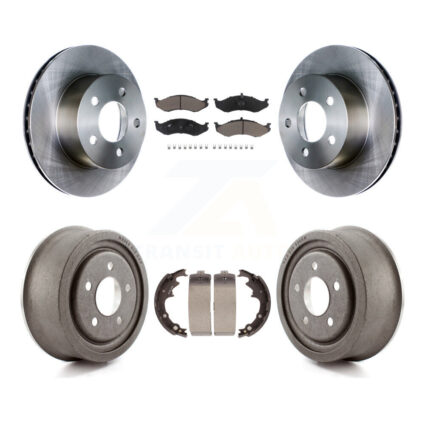 Front Rear Disc Brake Rotors Ceramic Pads And Drum Kit For Jeep Wrangler Cherokee K8C-102611