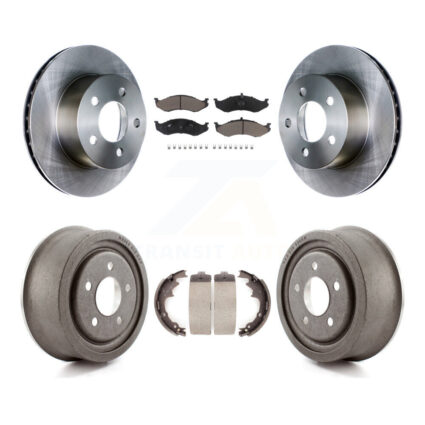 Front Rear Disc Brake Rotors Ceramic Pads And Drum Kit For Jeep TJ K8C-102612