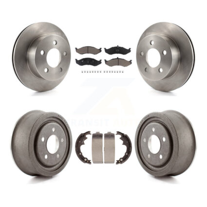 Front Rear Disc Brake Rotors Ceramic Pads And Drum Kit For Jeep Wrangler K8C-102613