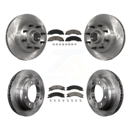 Front Rear Brake Rotors & Ceramic Pad Kit For Ford E-350 Super Duty E-250 E-150 Econoline K8C-102616