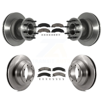 Front Rear Disc Brake Rotors And Ceramic Pads Kit For Ford E-350 Super Duty Econoline K8C-102617