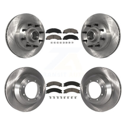 Front Rear Brake Rotors Ceramic Pad Kit For Ford E-450 Super Duty With Single Wheels K8C-102619