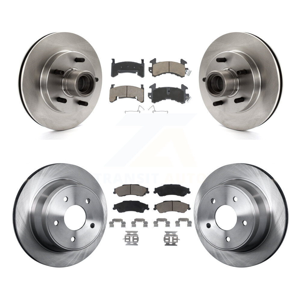 Front Rear Brake Rotors & Ceramic Pad Kit For Chevrolet S10 GMC Blazer Jimmy Sonoma Isuzu K8C-102622