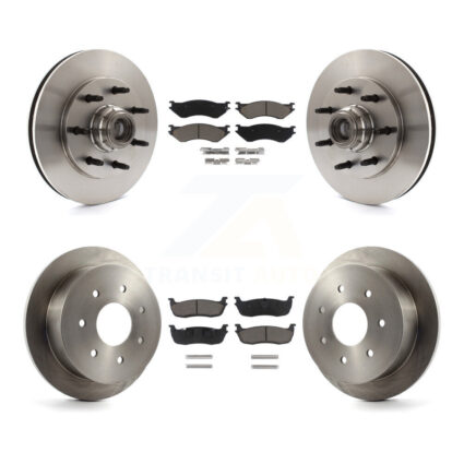 Front Rear Disc Brake Rotors And Ceramic Pads Kit For Ford F-150 F-250 HD K8C-102623