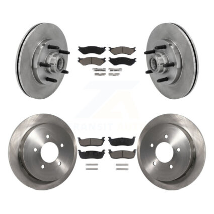 Front Rear Disc Brake Rotors And Ceramic Pads Kit For Ford F-150 Heritage RWD K8C-102624