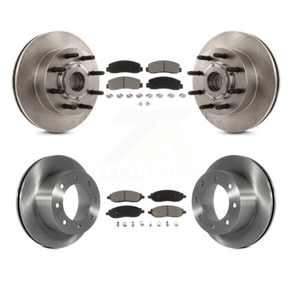 Front Rear Disc Brake Rotor Ceramic Pad Kit For 2005-2007 Ford F-350 Super Duty F-250 RWD K8C-102629