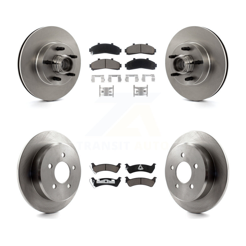 Front Rear Disc Brake Rotors And Ceramic Pad Kit For 2001 Ford Explorer RWD From 01 02 K8C-102633