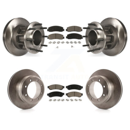 Front Rear Brake Rotor Ceramic Pad Kit For 12 Ford F-350 Super Duty With Dual Wheels K8C-102634