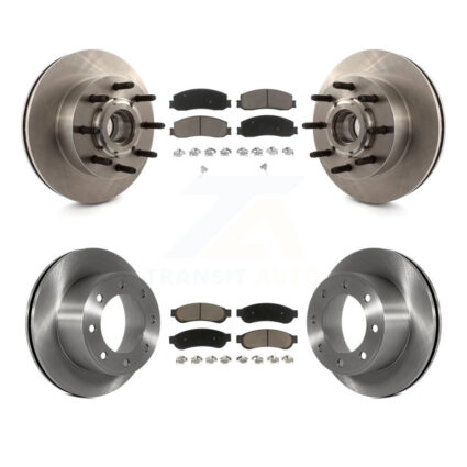 Front Rear Disc Brake Rotors And Ceramic Pads Kit For Ford F-250 Super Duty F-350 RWD K8C-102635