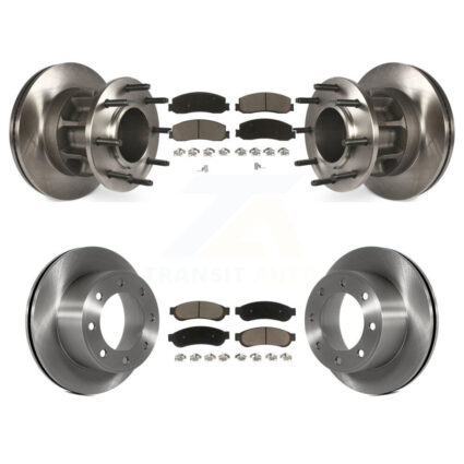 Front Rear Brake Rotors & Ceramic Pad Kit For Ford F-250 Super Duty With Dual Wheels K8C-102636