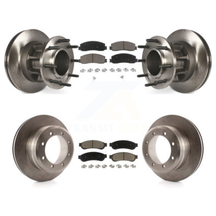 Front Rear Brake Rotor Ceramic Pad Kit For 11 Ford F-350 Super Duty With Dual Wheels K8C-102637