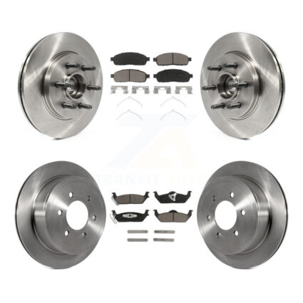 Front Rear Disc Brake Rotors And Ceramic Pads Kit For Ford F-150 Lincoln Mark LT RWD K8C-102638