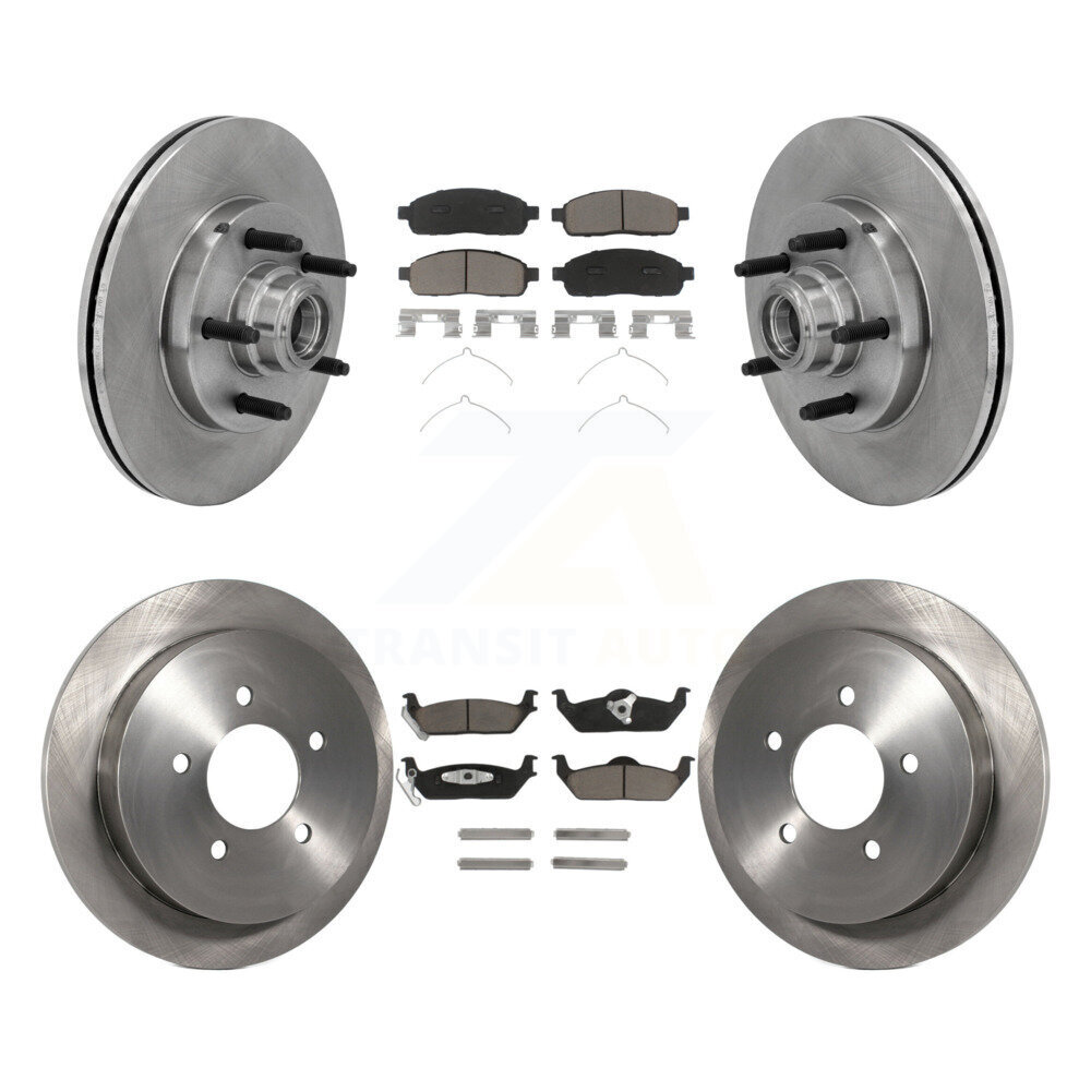 Front Rear Disc Brake Rotors And Ceramic Pads Kit For 2004 Ford F-150 RWD K8C-102641