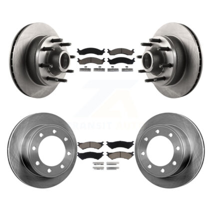 Front Rear Brake Rotor And Ceramic Pad Kit For Ford E-350 Super Duty E-250 Econoline Club K8C-102642