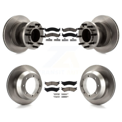 Front Rear Brake Rotor And Ceramic Pad Kit For Ford E-350 Super Duty Econoline Club Wagon K8C-102643